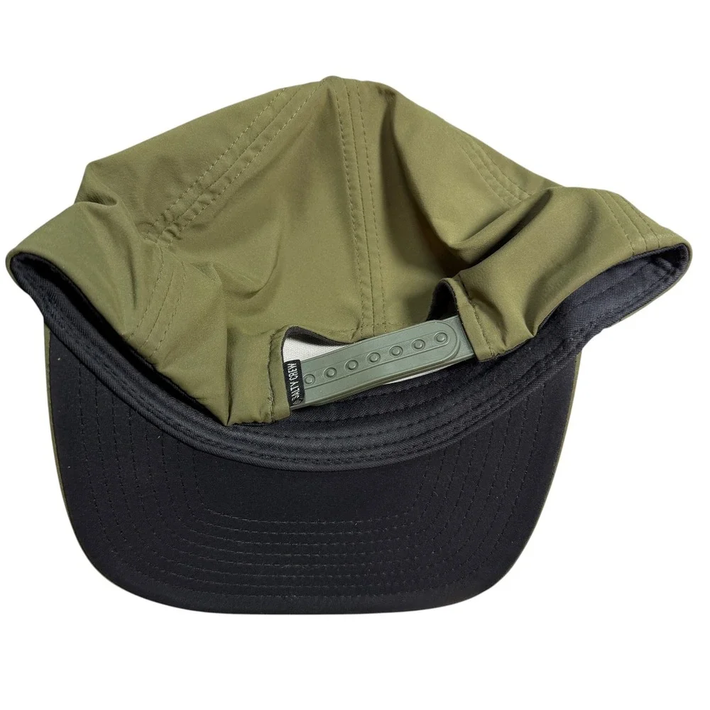 Salty Crew Snapback Hat OSFM Olive Green Performance Stretch Fishing‎ Cap